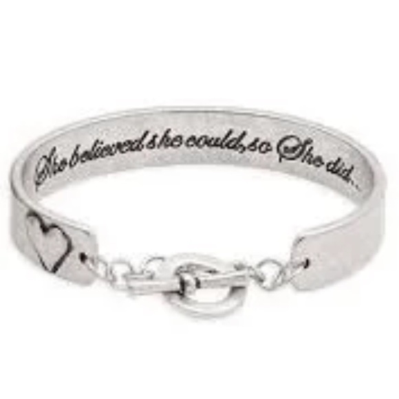 Premier Designs Jewelry - Premier Designs Silver Inspirational Bracelet